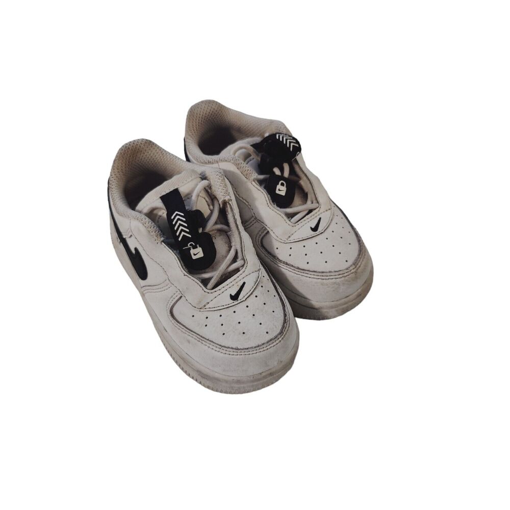 Nike Toddler Air Force 1 Toggle Sneaker Shoes Kids Sz 6C White Leather